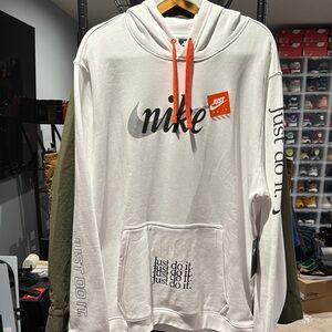 Nike White Hoodie - Just Do It